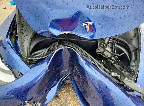 5YJ3E1EB3LF617185 2020 TESLA MODEL Синий Вид задней части салона