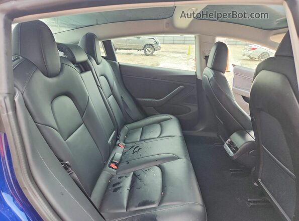 5YJ3E1EB3LF617185 2020 TESLA MODEL Синий Вид задних сидений