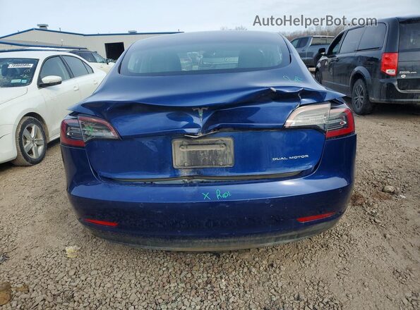 5YJ3E1EB3LF620443 2020 TESLA MODEL Blue Հետևի տեսք