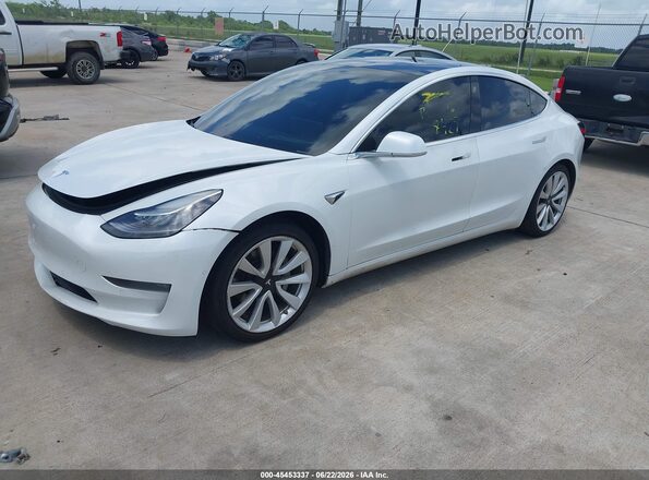 5YJ3E1EB3LF667357 2020 TESLA MODEL 3 White Առջևի ձախ երեք քառորդ տեսարան