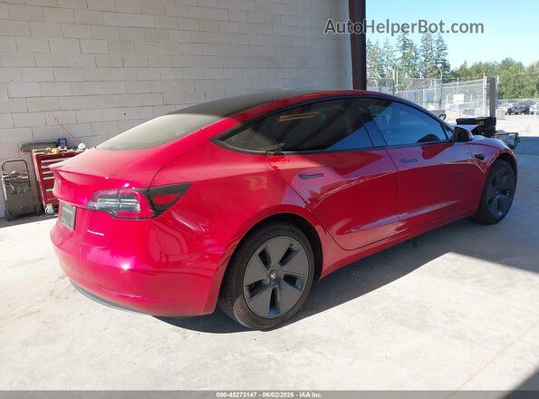5YJ3E1EB3NF122990 2022 TESLA MODEL 3 Red Trasero derecho
