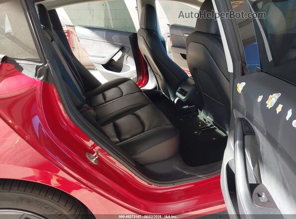 5YJ3E1EB3NF122990 2022 TESLA MODEL 3 Red Vista de la etiqueta del VIN