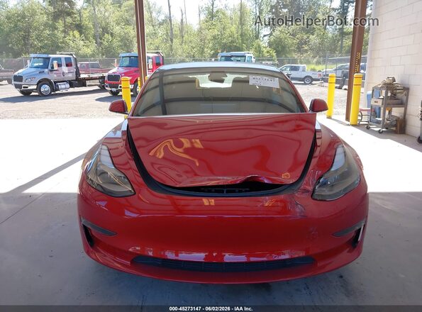 5YJ3E1EB3NF122990 2022 TESLA MODEL 3 Red Vista del salpicadero