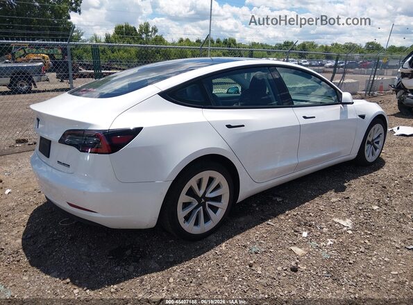 5YJ3E1EB3NF209529 2022 TESLA MODEL 3 White Rear right