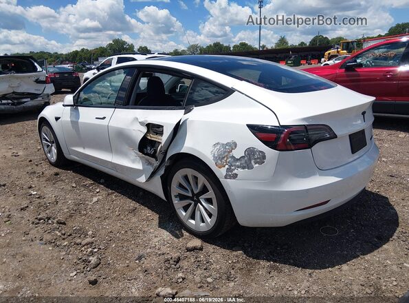5YJ3E1EB3NF209529 2022 TESLA MODEL 3 White Rear left