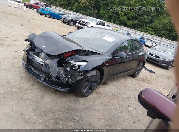 5YJ3E1EB3NF228579 2022 TESLA MODEL 3 Черный Передняя левая четверть