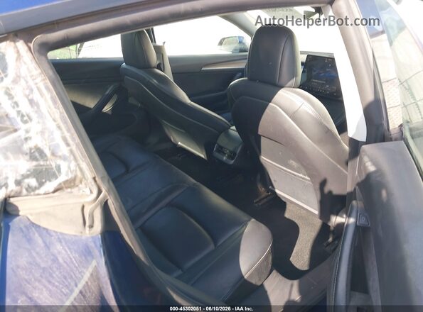 5YJ3E1EB3NF290435 2022 TESLA MODEL 3 Blue VIN sticker view