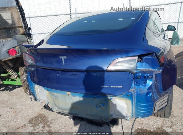 5YJ3E1EB3NF290435 2022 TESLA MODEL 3 Blue Front view