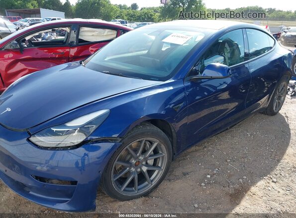 5YJ3E1EB3NF290435 2022 TESLA MODEL 3 Blue 
