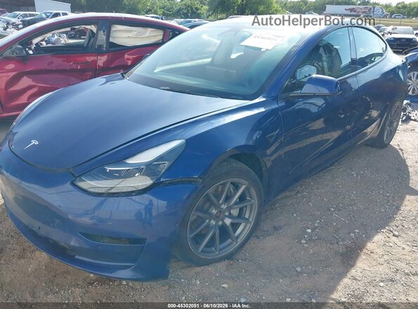 5YJ3E1EB3NF290435 2022 TESLA MODEL 3 Blue Front left