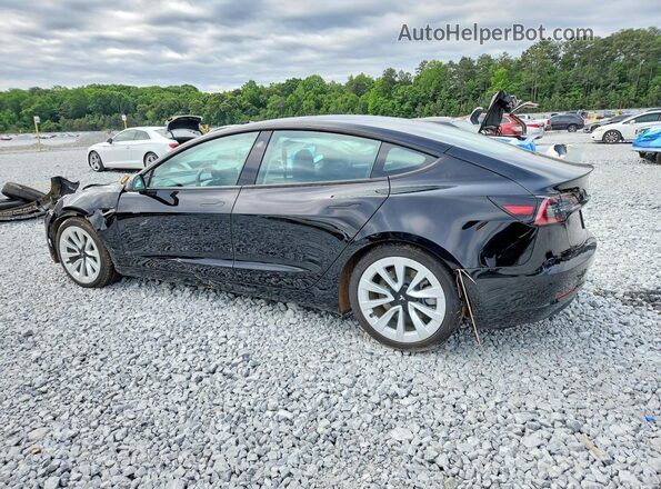 5YJ3E1EB3NF312692 2022 TESLA MODEL Черный Задняя левая четверть