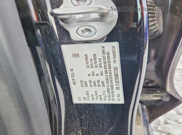5YJ3E1EB3NF312692 2022 TESLA MODEL Черный Вид подкапотного пространства