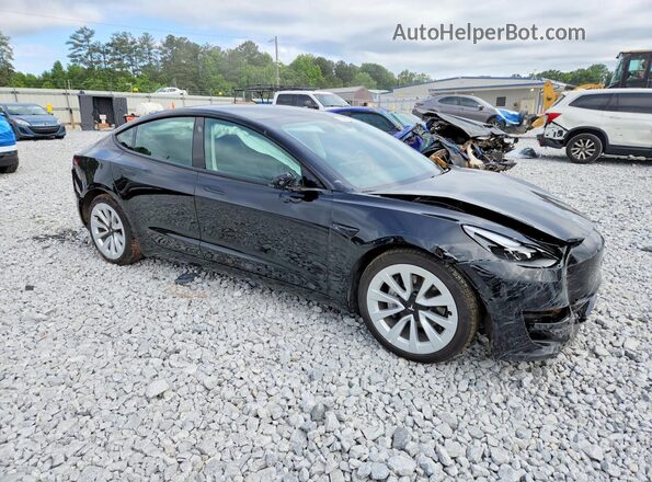 5YJ3E1EB3NF312692 2022 TESLA MODEL Черный Передняя правая четверть