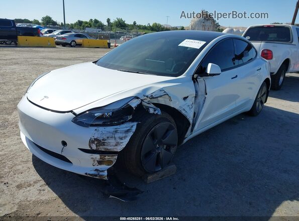 5YJ3E1EB3NF323899 2022 TESLA MODEL 3 Белый Передняя левая четверть