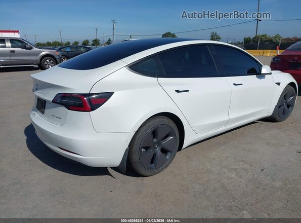 5YJ3E1EB3NF323899 2022 TESLA MODEL 3 Белый Задняя правая четверть