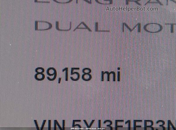 5YJ3E1EB3NF365943 2022 TESLA MODEL 3 White 