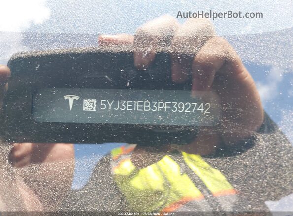 5YJ3E1EB3PF392742 2023 TESLA MODEL 3 Синий Вид подкапотного пространства