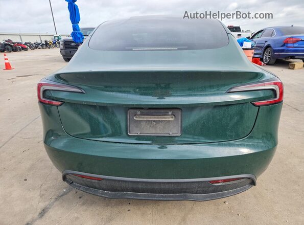 5YJ3E1EB3RF740302 2024 TESLA MODEL Зеленый Вид сзади