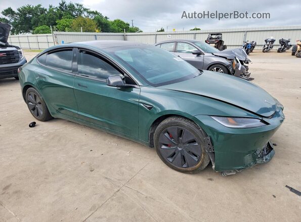 5YJ3E1EB3RF740302 2024 TESLA MODEL Зеленый Передняя правая четверть