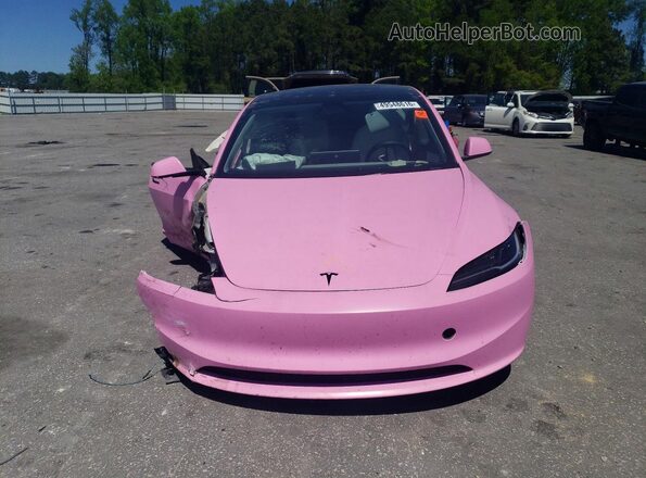 5YJ3E1EB3RF811031 2024 TESLA MODEL Розовый Вид спереди