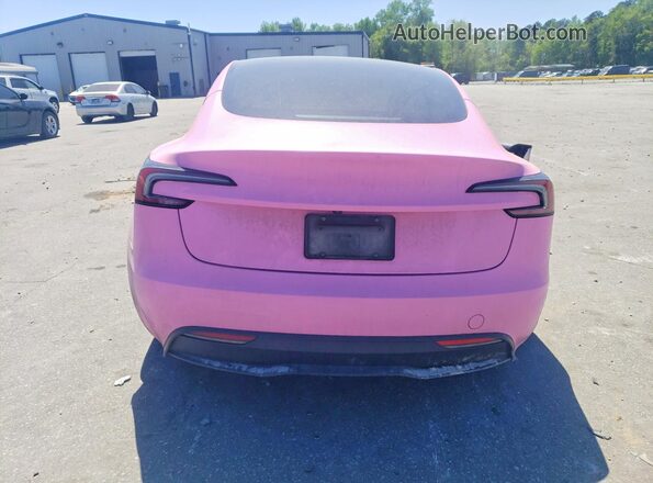 5YJ3E1EB3RF811031 2024 TESLA MODEL Розовый Вид сзади
