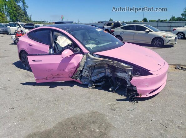 5YJ3E1EB3RF811031 2024 TESLA MODEL Розовый Передняя правая четверть