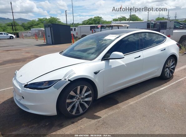 5YJ3E1EB3SF049096 2025 TESLA MODEL 3 White Przód lewy