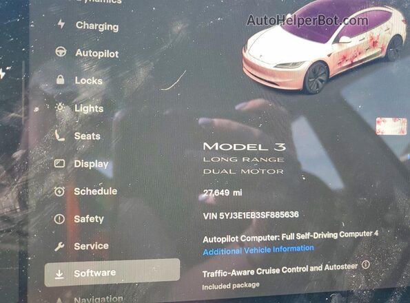 5YJ3E1EB3SF885636 2025 TESLA MODEL Gray 
