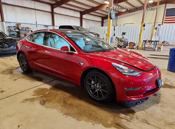 5YJ3E1EB4JF075169 2018 TESLA MODEL Red წინა მარჯვენა