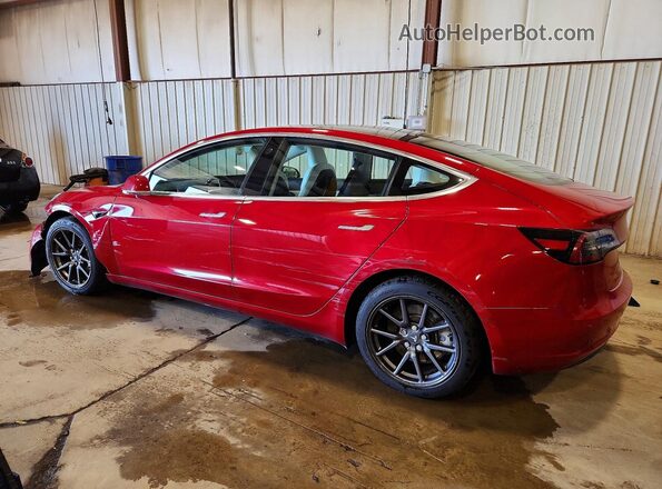 5YJ3E1EB4JF075169 2018 TESLA MODEL Red უკანა მარცხენა