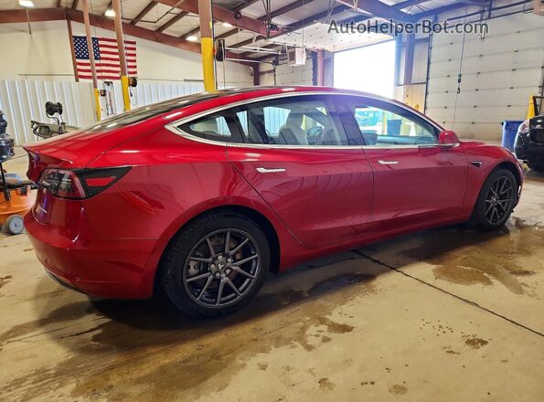 5YJ3E1EB4JF075169 2018 TESLA MODEL Red უკანა მარჯვენა