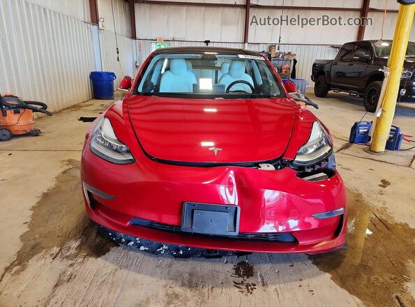 5YJ3E1EB4JF075169 2018 TESLA MODEL Red წინა ხედი