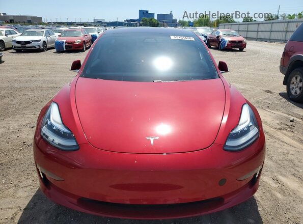 5YJ3E1EB4JF132874 2018 TESLA MODEL Red Դիմացի տեսք