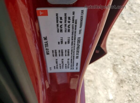 5YJ3E1EB4JF132874 2018 TESLA MODEL Red Շարժիչի բաժամունքի տեսք