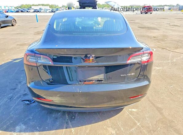 5YJ3E1EB4KF208563 2019 TESLA MODEL Black უკანა ხედი