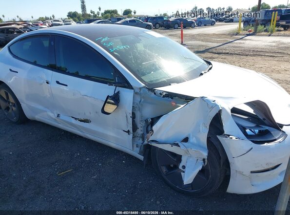 5YJ3E1EB4MF009208 2021 TESLA MODEL 3 White Front view