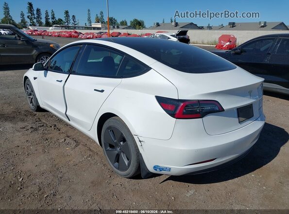 5YJ3E1EB4MF009208 2021 TESLA MODEL 3 White Rear left