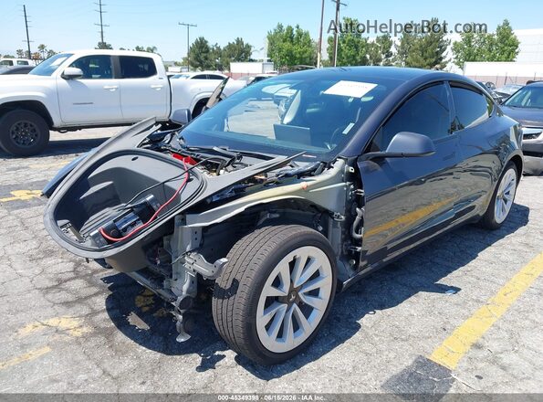 5YJ3E1EB4MF073250 2021 TESLA MODEL 3 Black Առջևի ձախ երեք քառորդ տեսարան