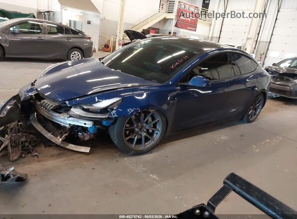 5YJ3E1EB4MF995467 2021 TESLA MODEL 3 Blue Vista tres cuartos delantera izquierda
