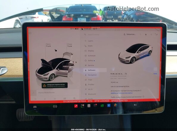 5YJ3E1EB4NF187024 2022 TESLA MODEL 3 White 