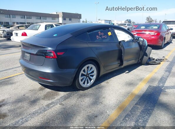5YJ3E1EB4NF256956 2022 TESLA MODEL 3 Black Trasero derecho