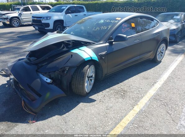 5YJ3E1EB4NF256956 2022 TESLA MODEL 3 Black Vista tres cuartos delantera izquierda