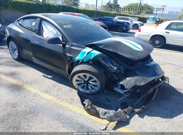 5YJ3E1EB4NF256956 2022 TESLA MODEL 3 Black Vista del cuadro de instrumentos