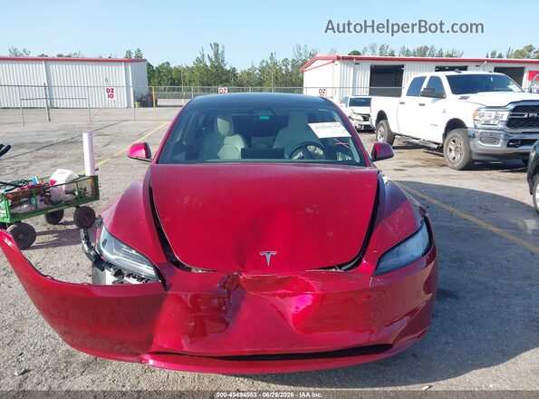 5YJ3E1EB4RF813502 2024 TESLA MODEL 3 Red Widok deski rozdzielczej