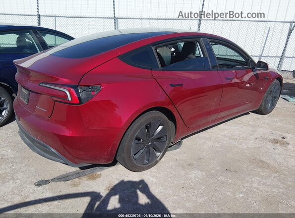 5YJ3E1EB4SF021811 2025 TESLA MODEL 3 Red Հետևի աջ