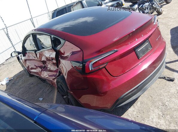 5YJ3E1EB4SF021811 2025 TESLA MODEL 3 Red Հետևի ձախ
