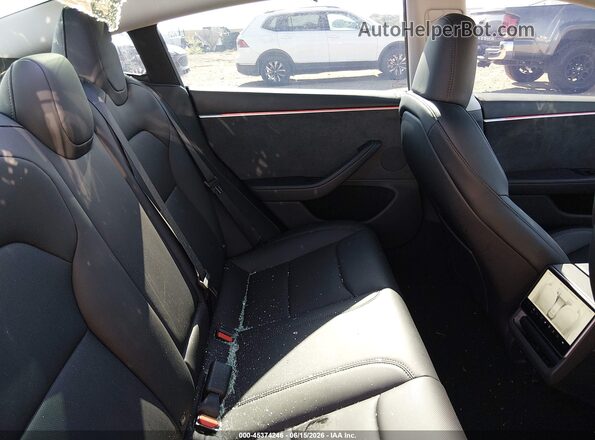 5YJ3E1EB4SF926145 2025 TESLA MODEL 3 Gray Vista de la etiqueta del VIN