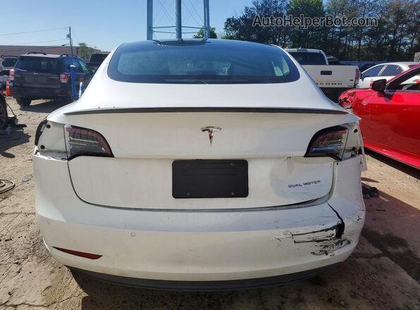 5YJ3E1EB5KF387955 2019 TESLA MODEL Белый Вид сзади