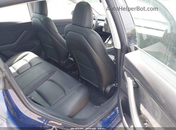 5YJ3E1EB5KF442162 2019 TESLA MODEL 3 Blue VIN կոդի պիտակի տեսք