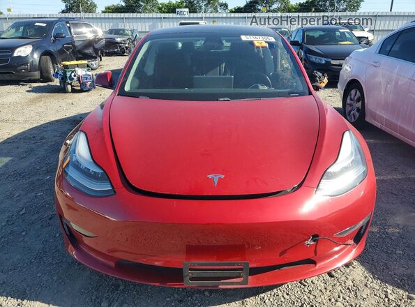 5YJ3E1EB5KF496724 2019 TESLA MODEL Burgundy 